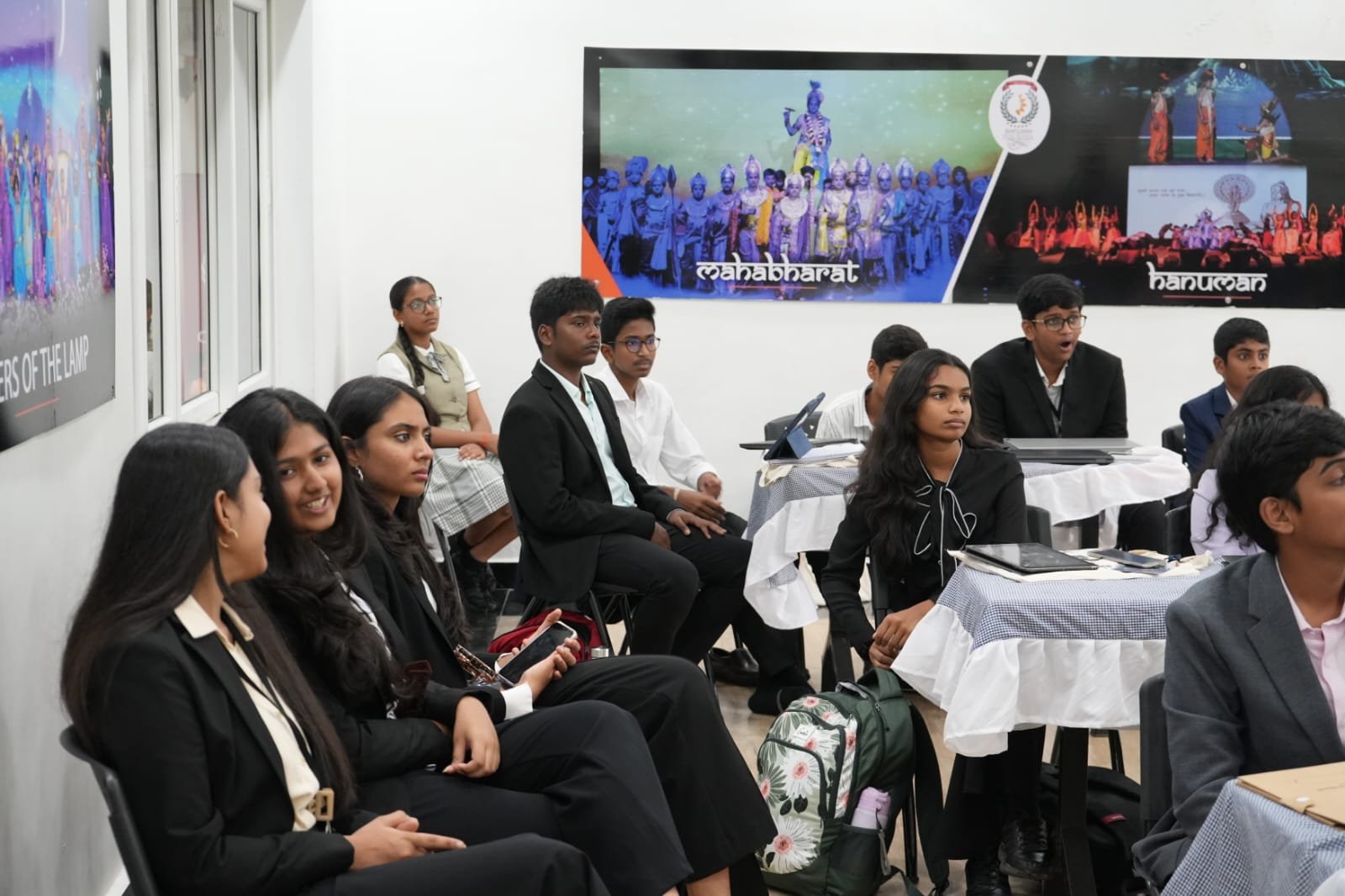 Delegates listening in committee